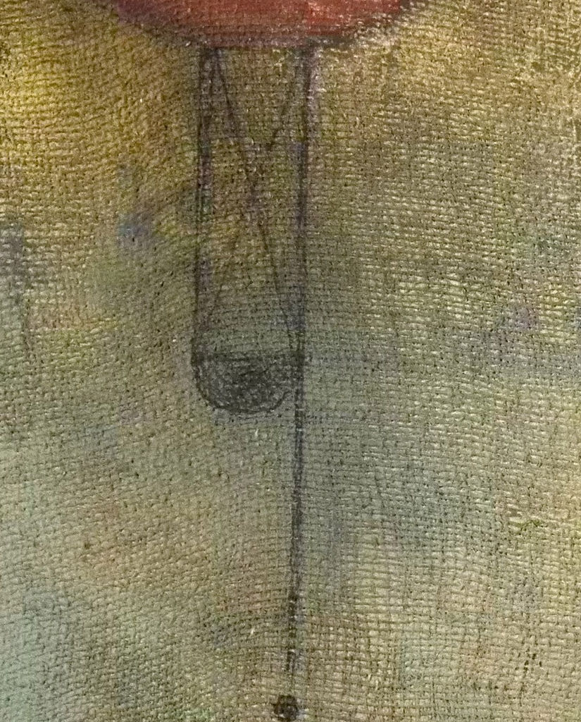 Detail 2: Thin line beneath the balloon in Red Balloon